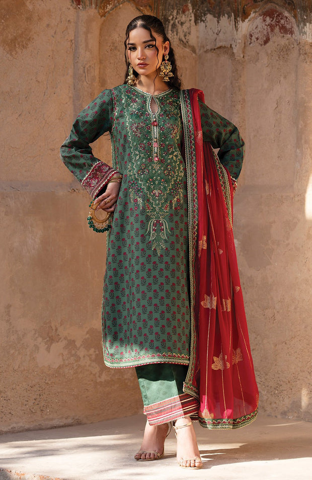 Xenia - Rumi Luxe'25 By Xenia Embroidered Chiffon Suit Unstitched 3 piece - Formal Collection - aubranz.com