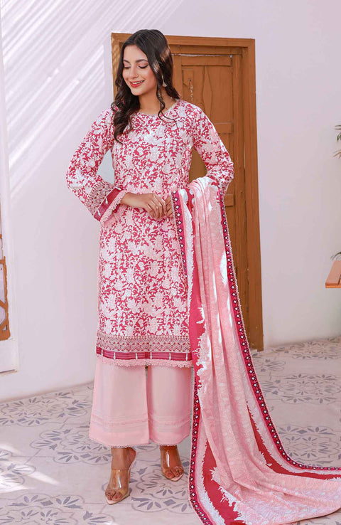 Abtextiles - Meerub Ikat Wrinkle Free Collection'25 By Ab Textiles Embroidered Lawn Suit Unstitched 3 Piece - Summer Collection - aubranz.com