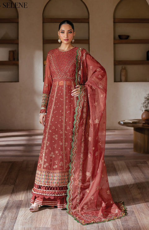 Xenia - Niran by Xenia Embroidered Chiffon Suits Unstitched 3 Piece - Formals Collection - aubranz.com