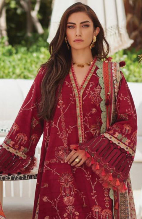 Fta - WES LUXURY LAWN'25 BY FARAH TALIB AZIZ EMBROIDERED SUITS UNSTITCHED 3 PIECE - SUMMER COLLECTION - aubranz.com
