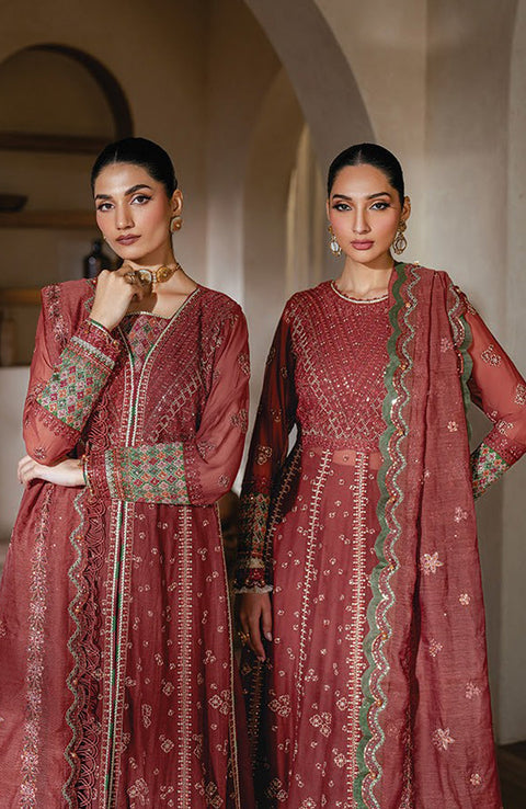 Xenia - Niran by Xenia Embroidered Chiffon Suits Unstitched 3 Piece - Formals Collection - aubranz.com