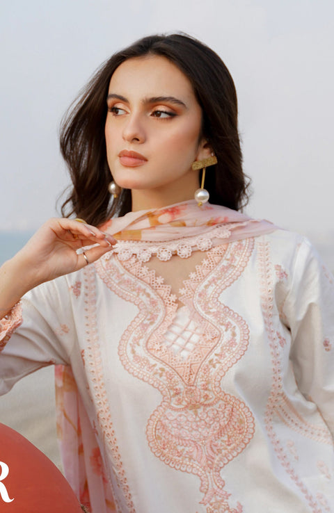 Abyaan - Sagar Lawn By Aabyaan Lawn Collection'24 Unstitched 3 Piece Summer Collection - aubranz.com