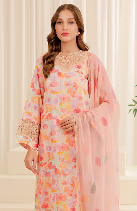 Farasha - Essentials By Farasha Lawn Collection'24 3 Piece Unstitched FRPE24L D03-Summer Collection - aubranz.com