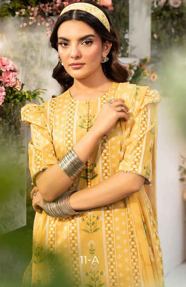 Mariab - Maria B M Basic Vol-1 Printed Lawn Suits Unstitched 3 Piece - Summer Collection - aubranz.com