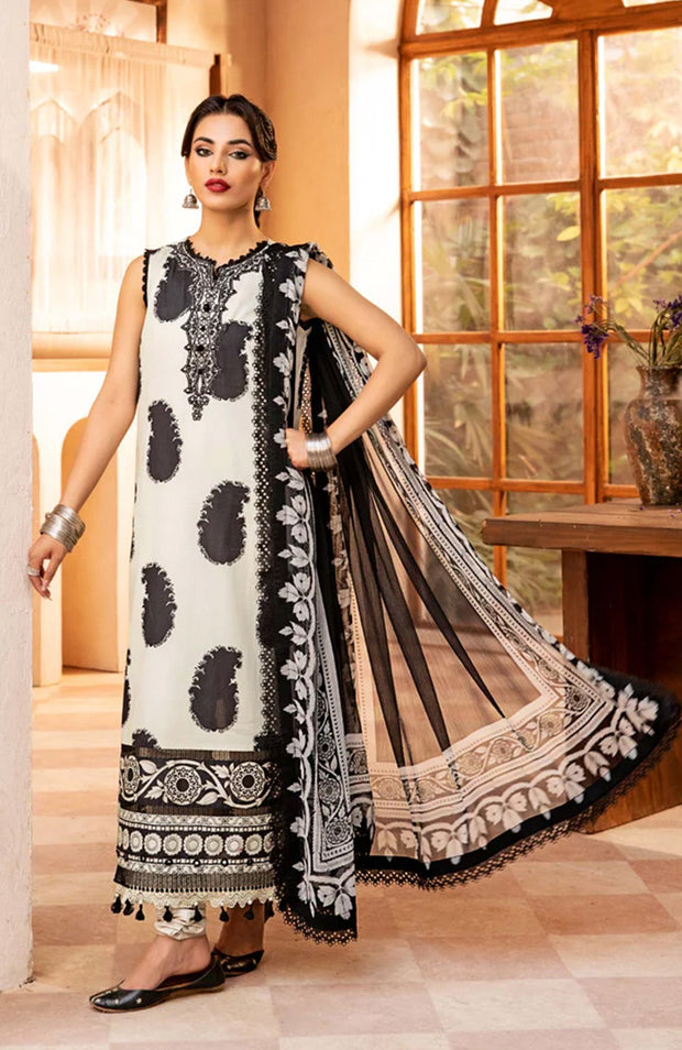 Mariab - M Basic Eid II Collection'25 Printed Lawn Suits Unstitched 3 piece - summer collection - aubranz.com