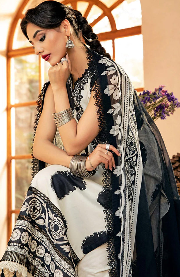 Mariab - M Basic Eid II Collection'25 Printed Lawn Suits Unstitched 3 piece - summer collection - aubranz.com