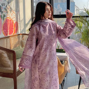 Afrozeh - Floral Charm'25 by Afrozeh Embroidered Lawn Suits Unstitched 3 Piece - Summer Collection - aubranz.com