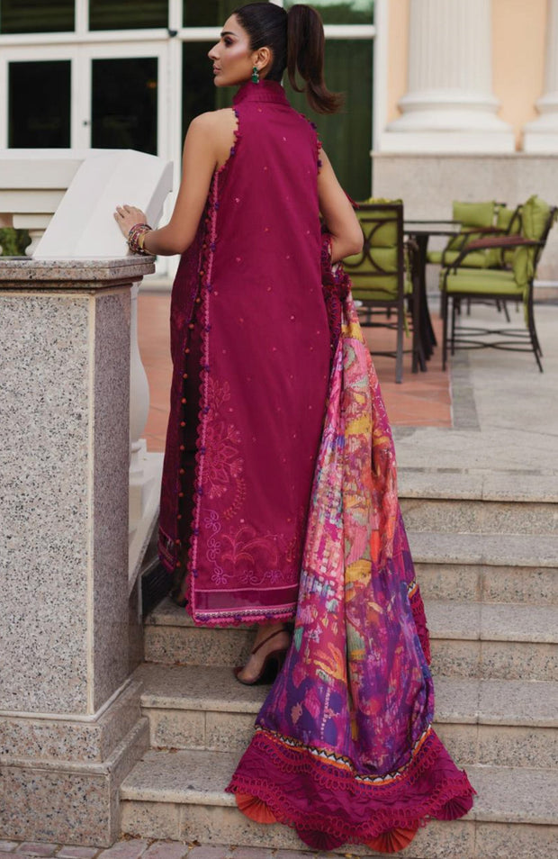 Fta - WES LUXURY LAWN'25 BY FARAH TALIB AZIZ EMBROIDERED SUITS UNSTITCHED 3 PIECE - SUMMER COLLECTION - aubranz.com