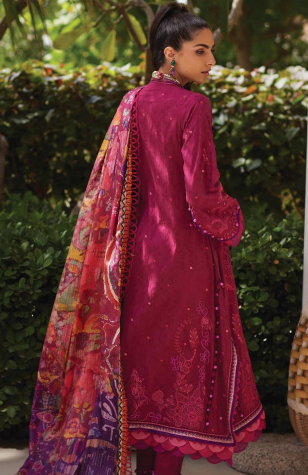 Fta - WES LUXURY LAWN'25 BY FARAH TALIB AZIZ EMBROIDERED SUITS UNSTITCHED 3 PIECE - SUMMER COLLECTION - aubranz.com