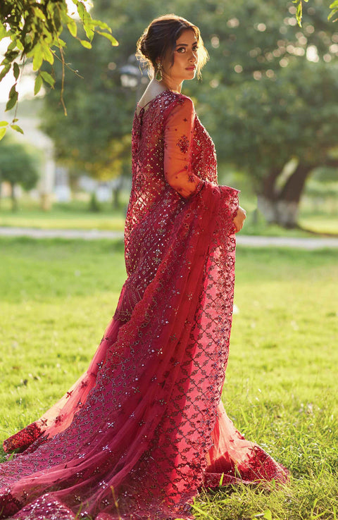 Qalamkar - Qalamkar shadmani raw silk'24 embroidered suits unstitched 3 piece - festive collection - aubranz.com