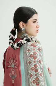 Zara_Shahjahan - Lawn Unstitched'24 By Zara Shahjahan Embroidered Lawn Suit Unstitched 3 Piece LUZS24L 1A - Summer Collection - aubranz.com