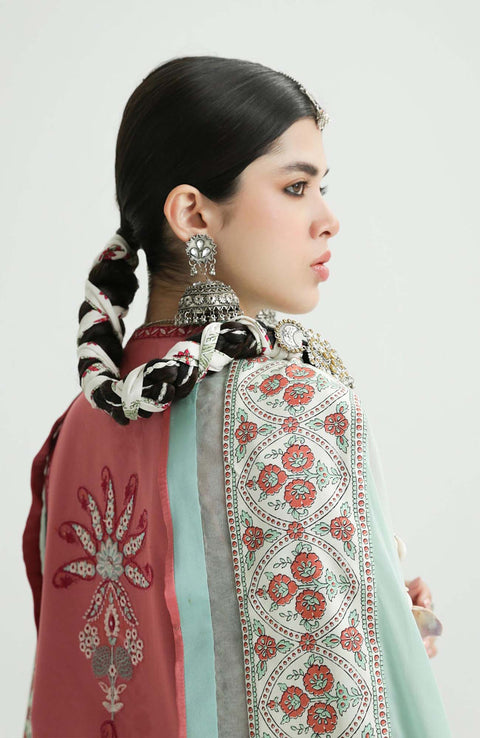 Zara_Shahjahan - Lawn Unstitched'24 By Zara Shahjahan Embroidered Lawn Suit Unstitched 3 Piece LUZS24L 1A - Summer Collection - aubranz.com