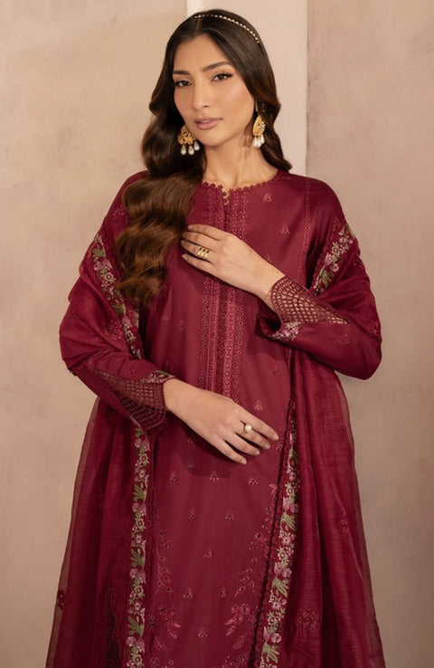 Zarif - Zarif Lawn'25 Embroidered Suits Unstitched 3 Piece - Summer Collection - aubranz.com