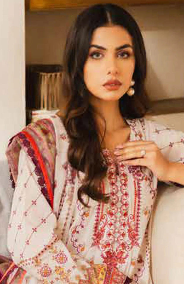 Freesia - Freesia Premium Lawn'25 Embroidered Suits Unstitched 3 Piece - Summer Collection - aubranz.com
