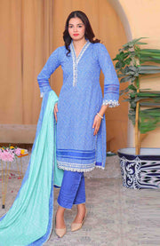 Abtextiles - Meerub Ikat Vol 2 Wrinkle Free Collection'25 By Ab Textile Embroidered Lawn Suit Unstitched 3 Piece - Summer Collection - aubranz.com