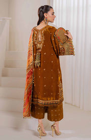 Baroque - EMBROIDERED VELVET COLLECTION'24 BY BAROQUE UNSTITCHED 3 PIECE SUIT WINTER COLLECTION - aubranz.com