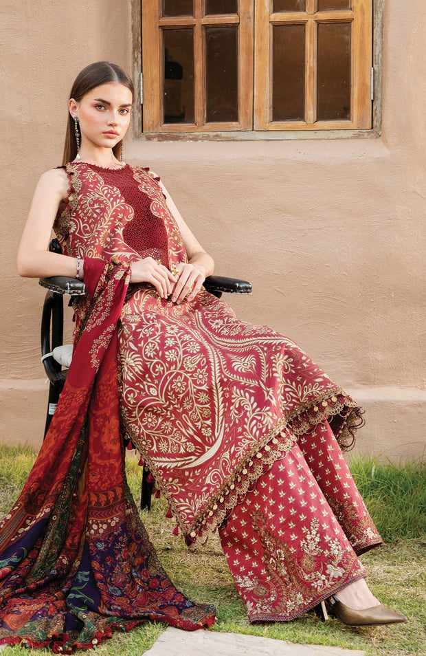 Mariab - Mprints By Maria B Embroidered Lawn Suits Unstitched 3 Piece - Summer Collection - aubranz.com