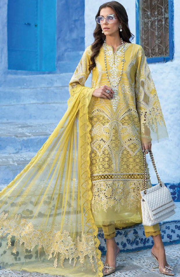 Mariab - Maria B Voyage a'Luxe x Morocco Luxury Lawn'25 Embroidered Suits Unstitched 3 Piece - Summer Collection - aubranz.com