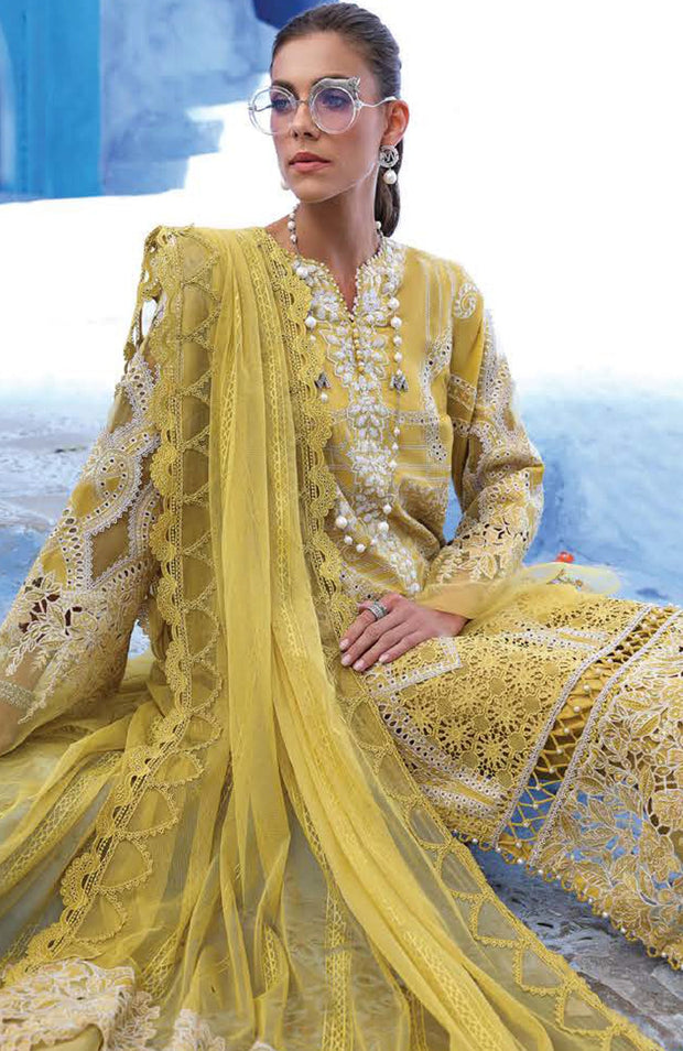 Mariab - Maria B Voyage a'Luxe x Morocco Luxury Lawn'25 Embroidered Suits Unstitched 3 Piece - Summer Collection - aubranz.com