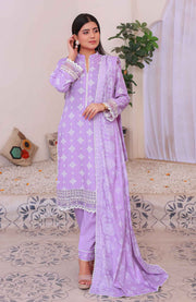 Abtextiles - Meerub Ikat Wrinkle Free Collection'25 By Ab Textiles Embroidered Lawn Suit Unstitched 3 Piece - Summer Collection - aubranz.com