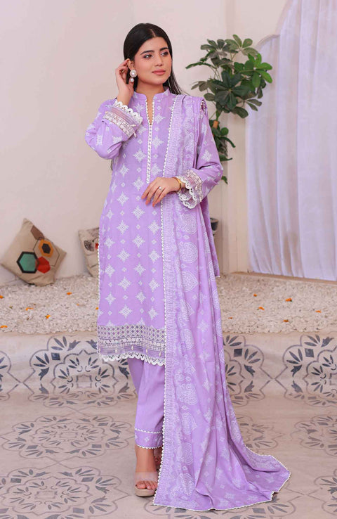 Abtextiles - Meerub Ikat Wrinkle Free Collection'25 By Ab Textiles Embroidered Lawn Suit Unstitched 3 Piece - Summer Collection - aubranz.com
