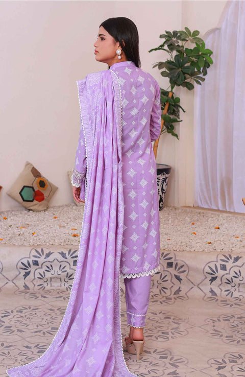 Abtextiles - Meerub Ikat Wrinkle Free Collection'25 By Ab Textiles Embroidered Lawn Suit Unstitched 3 Piece - Summer Collection - aubranz.com