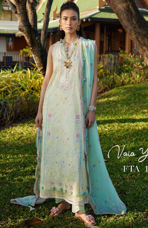 Fta - Suay Embroidered Lawn By Farah Talib'24 Unstitched 3 Piece Summer Collection - aubranz.com