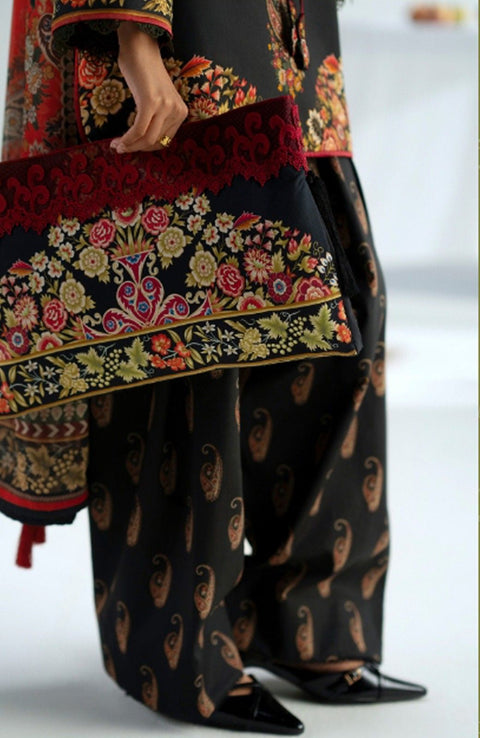 Saira_Rizwan - Joolie Prints Collecetion'25 By Saira Rizwan Printed Lawn Suit Unstitched 3 Piece - Summer Collection - aubranz.com
