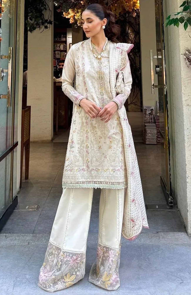 Elan - Silsila By Elan Embroidered Lawn Suit Unstitched 3 Piece Summer Collection - aubranz.com