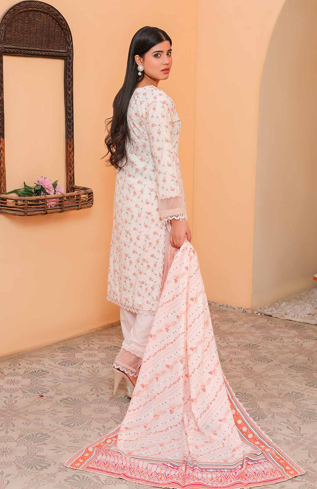 Abtextiles - Meerub Ikat Vol 2 Wrinkle Free Collection'25 By Ab Textile Embroidered Lawn Suit Unstitched 3 Piece - Summer Collection - aubranz.com