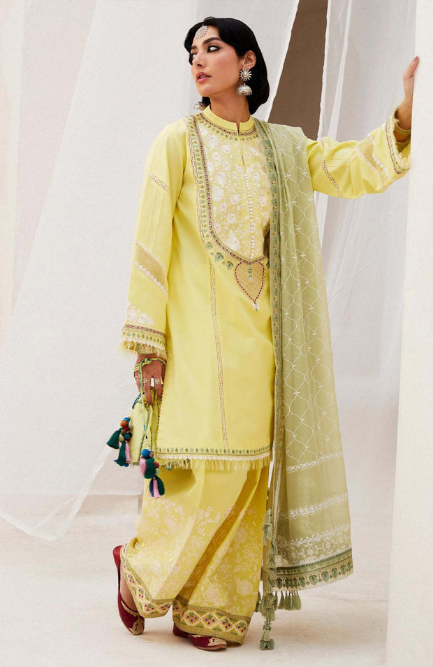 Zara_Shahjahan - Lawn Unstitched'24 By Zara Shahjahan Embroidered Lawn Suit Unstitched 3 Piece LUZS24L 1A - Summer Collection - aubranz.com
