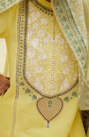Zara_Shahjahan - Lawn Unstitched'24 By Zara Shahjahan Embroidered Lawn Suit Unstitched 3 Piece LUZS24L 1A - Summer Collection - aubranz.com