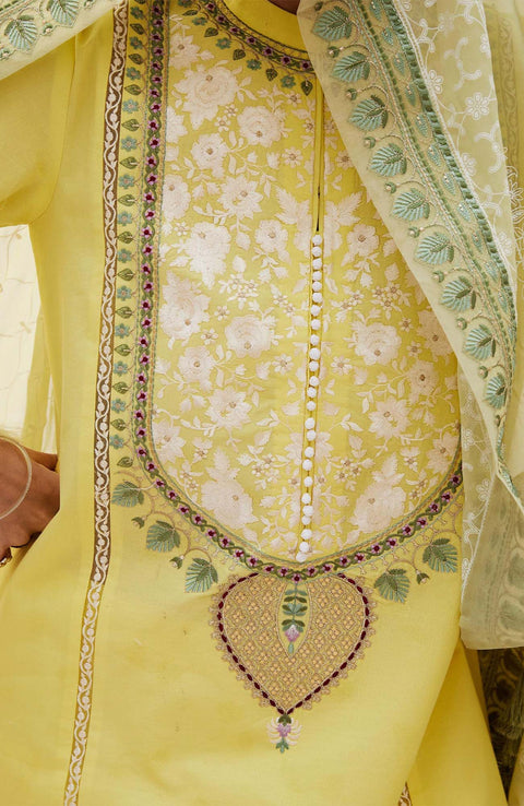Zara_Shahjahan - Lawn Unstitched'24 By Zara Shahjahan Embroidered Lawn Suit Unstitched 3 Piece LUZS24L 1A - Summer Collection - aubranz.com