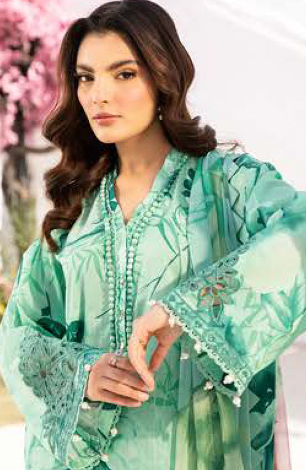 Mariab - Maria B M Basic Vol-1 Printed Lawn Suits Unstitched 3 Piece - Summer Collection - aubranz.com