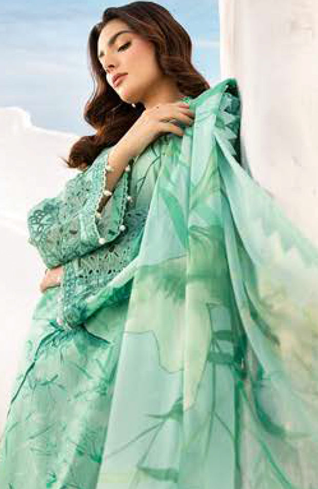 Mariab - Maria B M Basic Vol-1 Printed Lawn Suits Unstitched 3 Piece - Summer Collection - aubranz.com
