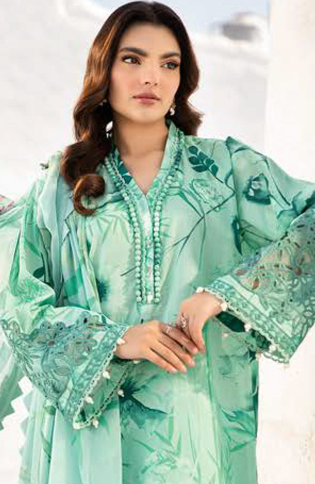 Mariab - Maria B M Basic Vol-1 Printed Lawn Suits Unstitched 3 Piece - Summer Collection - aubranz.com