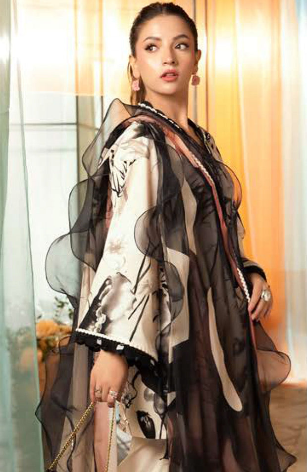 Mariab - Maria B M Basic Vol-1 Printed Lawn Suits Unstitched 3 Piece - Summer Collection - aubranz.com