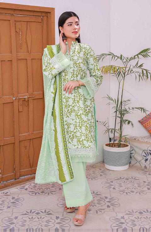 Abtextiles - Meerub Ikat Wrinkle Free Collection'25 By Ab Textiles Embroidered Lawn Suit Unstitched 3 Piece - Summer Collection - aubranz.com