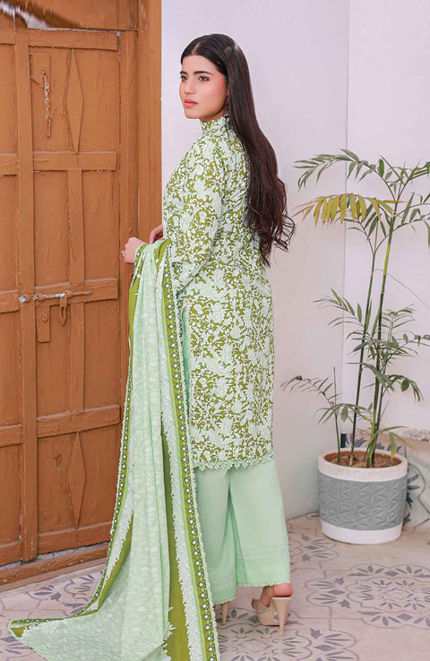 Abtextiles - Meerub Ikat Wrinkle Free Collection'25 By Ab Textiles Embroidered Lawn Suit Unstitched 3 Piece - Summer Collection - aubranz.com