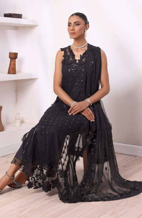 Sadiaasad - De Luxe'24 Noor By Saadia asad Embroidered Chiffon Suit Unstitched 3 Piece - aubranz.com