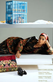 Saira_Rizwan - Joolie Prints Collecetion'25 By Saira Rizwan Printed Lawn Suit Unstitched 3 Piece - Summer Collection - aubranz.com