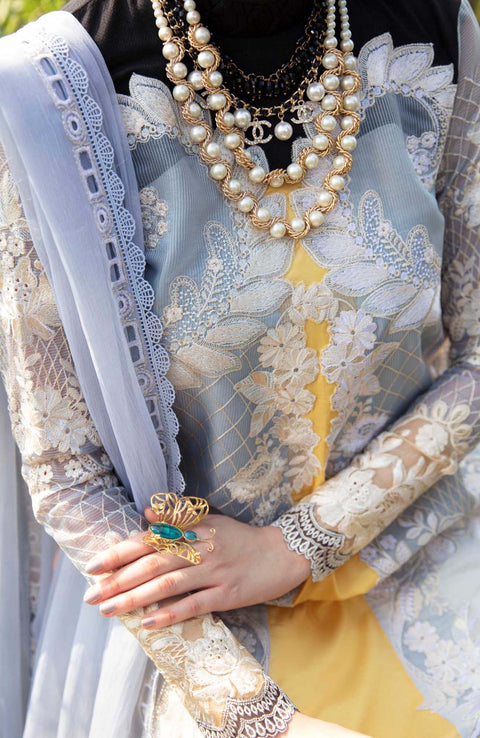 Sable Vogue - Luxury By Sable Vogue Lawn Suit'24 Unstitched 3 Piece Summer Collection - aubranz.com