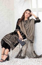Tawakkalfabrics - VELVET REVERIE BY TAWAKKAL EMBROIDERED SUITS UNSTITCHED 3 PIECE - WINTER COLLECTION - aubranz.com