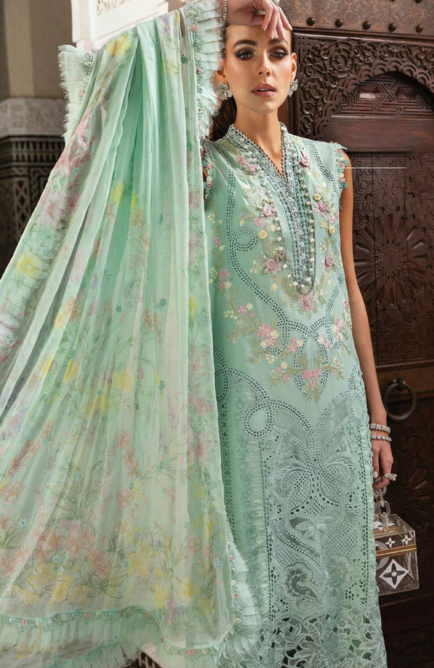 Mariab - Maria B Voyage a'Luxe x Morocco Luxury Lawn'25 Embroidered Suits Unstitched 3 Piece - Summer Collection - aubranz.com