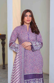 Abtextiles - Meerub Ikat Vol 2 Wrinkle Free Collection'25 By Ab Textile Embroidered Lawn Suit Unstitched 3 Piece - Summer Collection - aubranz.com