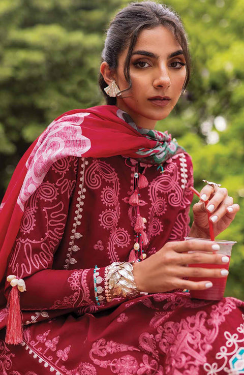 Sadaffawadkhan - Siraa Lawn'24 Vol-II By Sadaf Fawad Khan Lawn Suit Unstitched 3 Piece summer Collection - aubranz.com