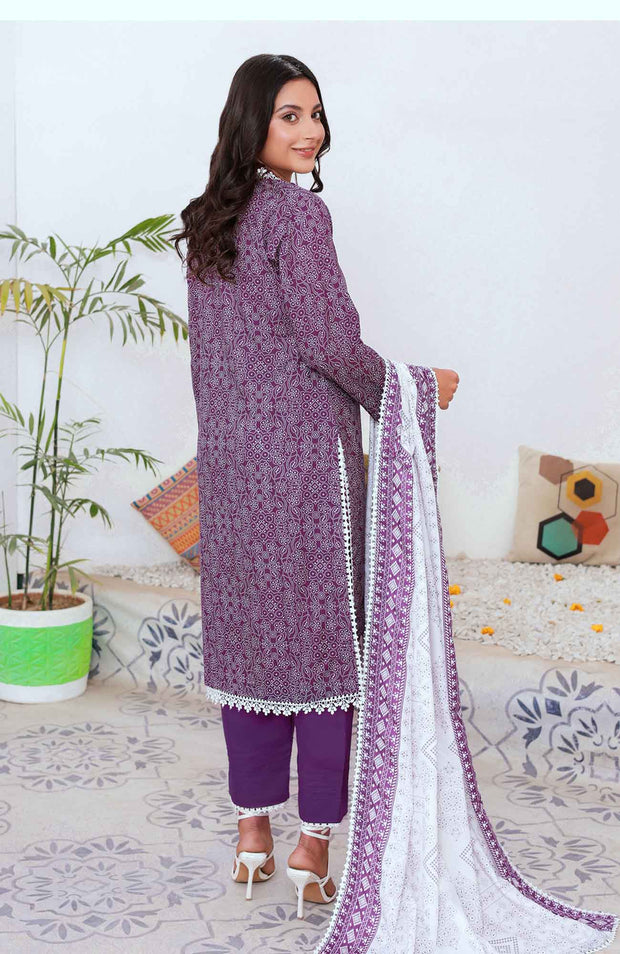 Abtextiles - Meerub Ikat Wrinkle Free Collection'25 By Ab Textiles Embroidered Lawn Suit Unstitched 3 Piece - Summer Collection - aubranz.com