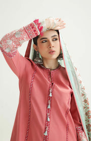 Zara_Shahjahan - Lawn Unstitched'24 By Zara Shahjahan Embroidered Lawn Suit Unstitched 3 Piece LUZS24L 1A - Summer Collection - aubranz.com