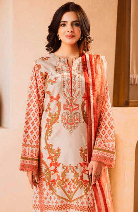 Freesia - Freesia Premium Lawn'25 Embroidered Suits Unstitched 3 Piece - Summer Collection - aubranz.com