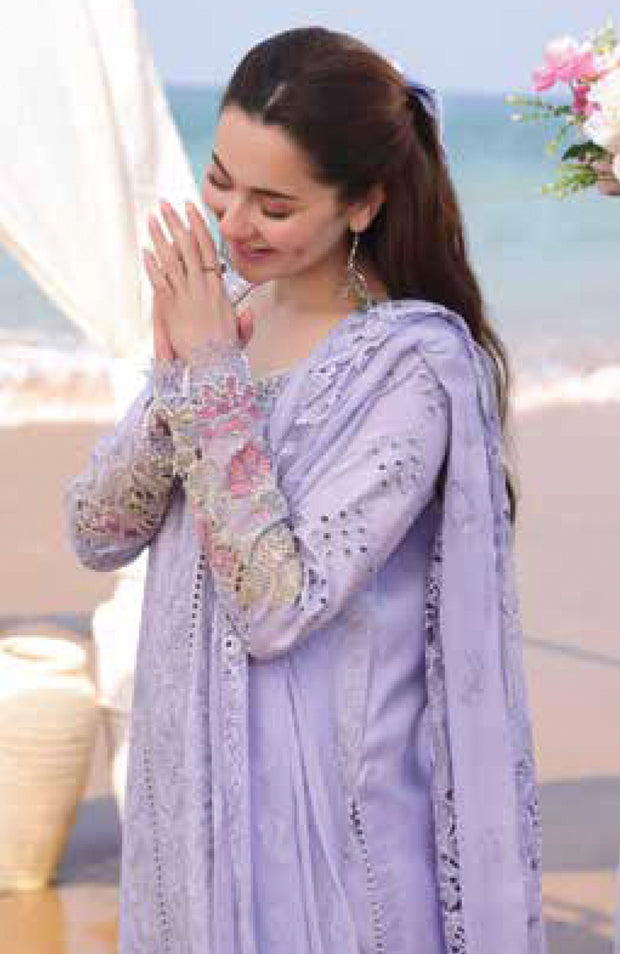 Imrozia - Hania Luxury Lawn'25 By Imrozia Embroidered Suit Unstitched 3 Piece - Summer Collection - aubranz.com